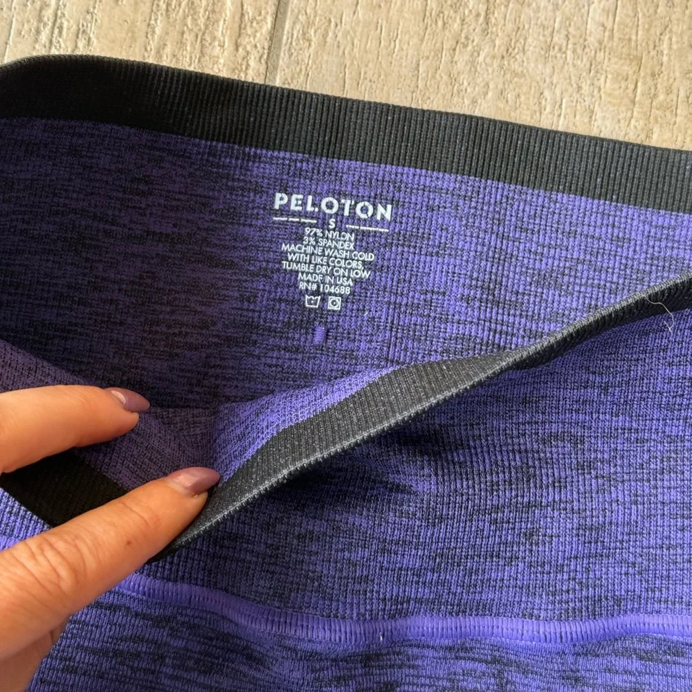 Peloton Purple Heathered Bike Shorts